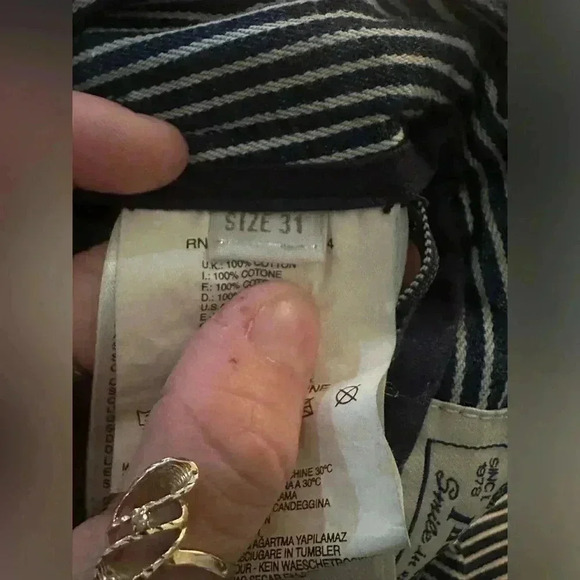 Diesel Industry 100% Cotton Navy Pin Stripe Chi Tight Slim Fit Jeans 31X30 - Picture 9 of 11